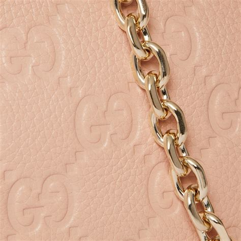 13547639 gucci|GG Emblem super mini bag in pale green leather .